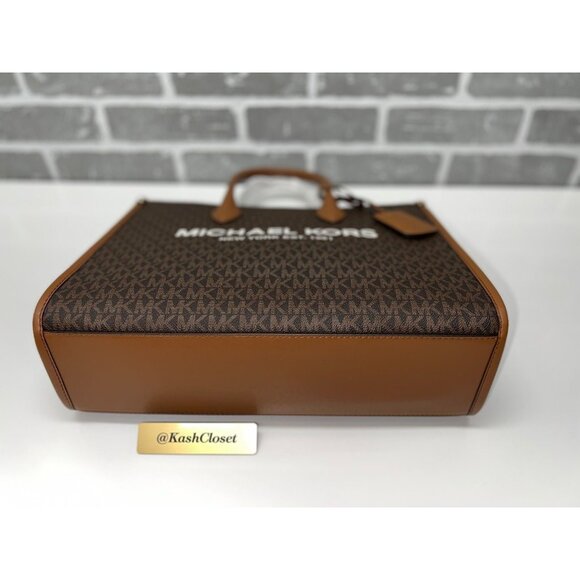 Michael Kors mirella tote medium tote bag MK signature purse brown multi - Picture 9 of 9